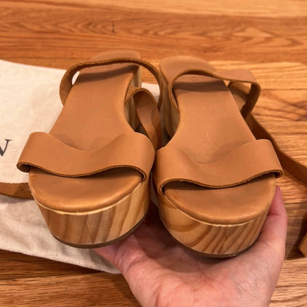 Nisolo Tan Leather Wedges - Picture 5 of 7